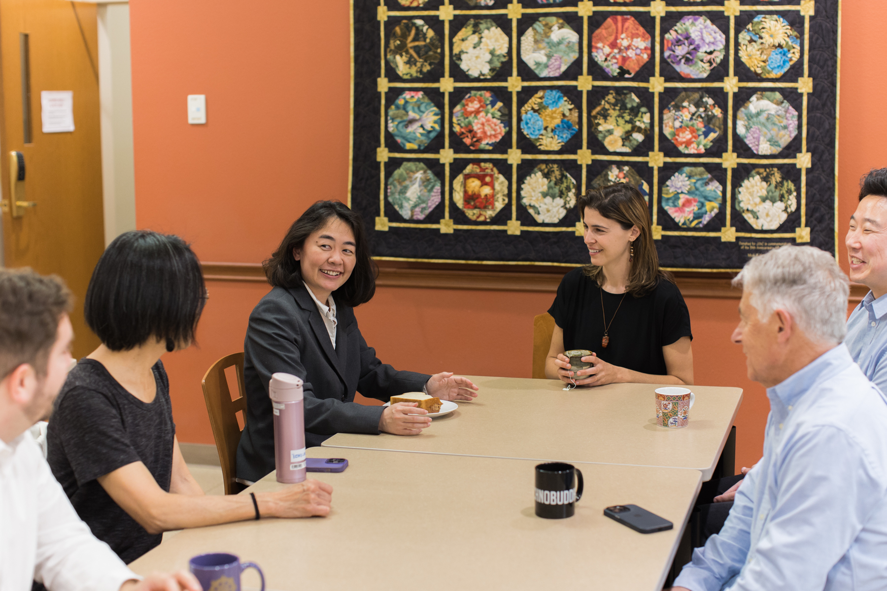Group meeting at a table